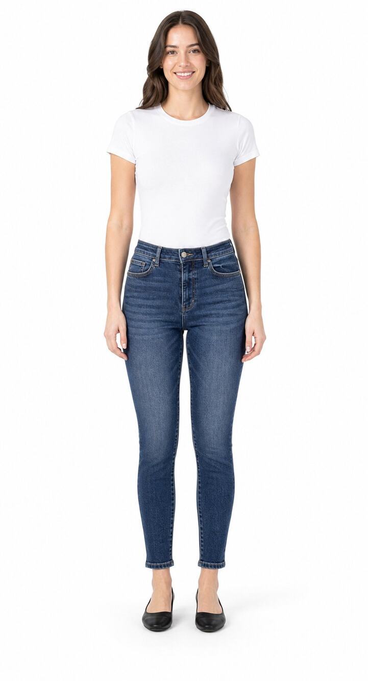 Judy blue 11 / 30 skinny fit blue jeans western yoke NWOT ankle cigarette casual
